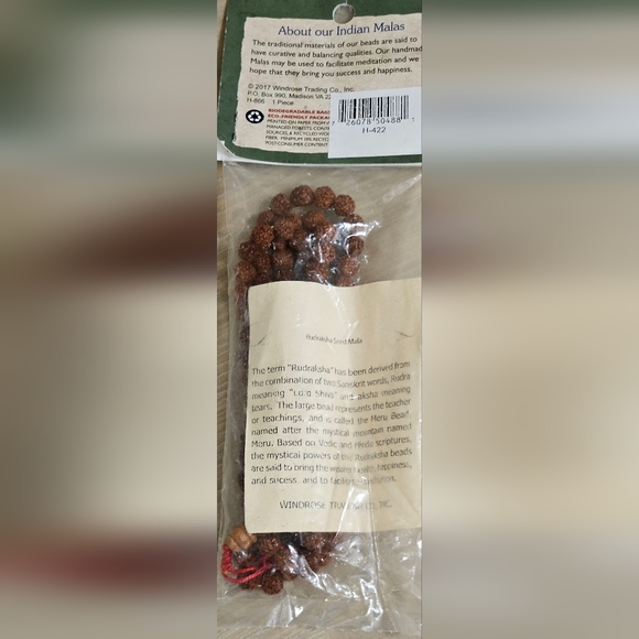 TRILOKA TRADITIONAL INDIAN MALAS PRAYER BEADS NECKLACE UNISEX MALA BEADS TASSELS - Picture 4 of 6